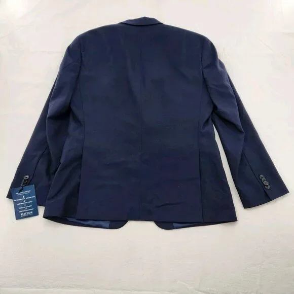 Kenneth Cole Reaction Mens Size 38S Navy Blue Suit Jacket